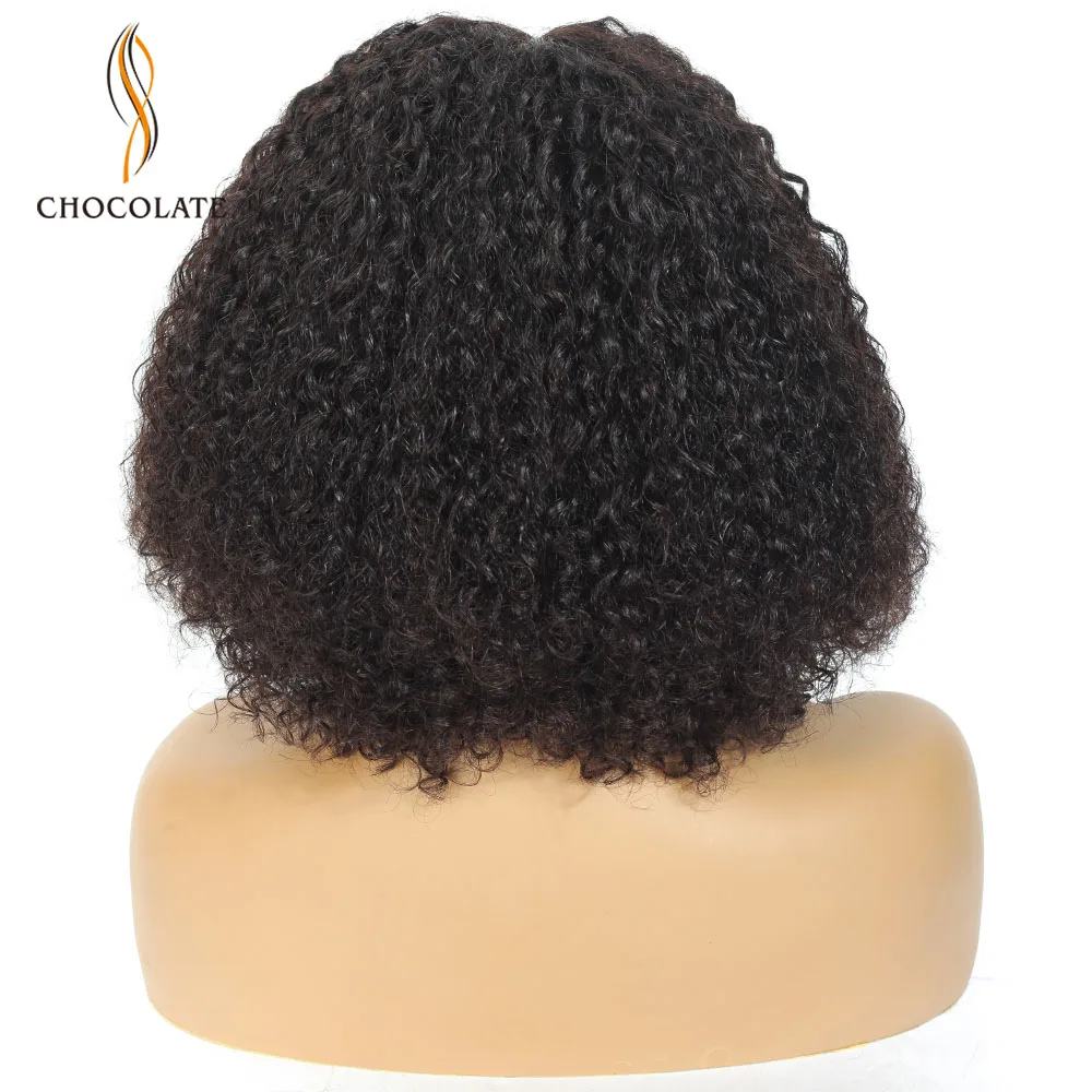 Парик из человеческих волос с кудрявыми кружевами спереди плотность 180%