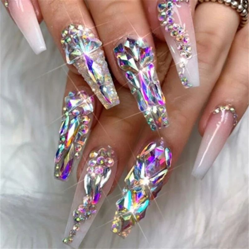 1 шт полимерные Стразы плоские с оборота Стекло ногтей черное перо лошадиный глаз