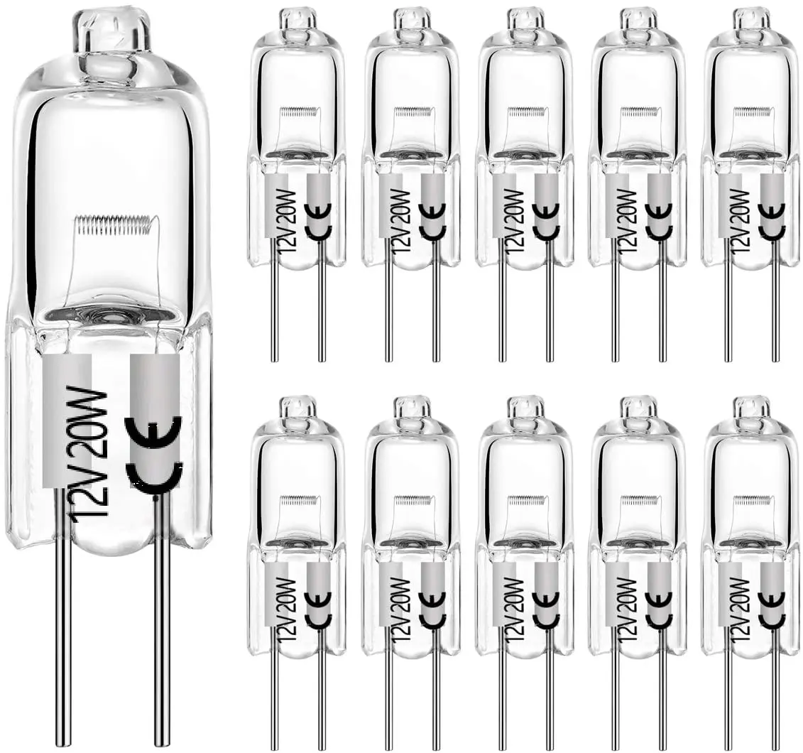 

Галогенная лампа, 10 шт., G4, 12 В, 20 Вт, тип лампы JC