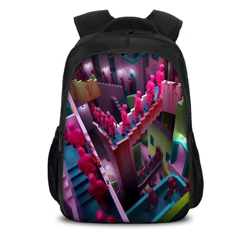 

Корейский нейлоновый рюкзак с принтом игры кальмар, школьная сумка для ноутбука, дорожная сумка, подарки для детей и взрослых