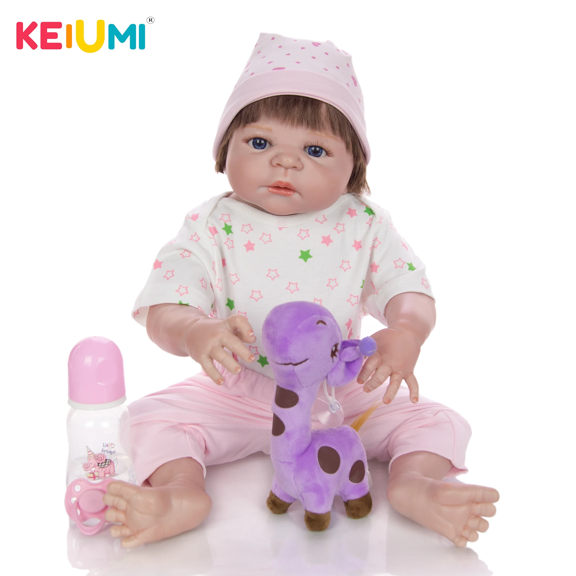 KEIUMI Reborn Menina красная кожа 23 &quot57 см Силиконовая Кукла для всего тела коллекционное