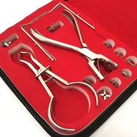 1 Set Dental Nursing Forceps Piercing Punch Rubber Dam Tools Orthodontic Kits Dentist Medical Equipment