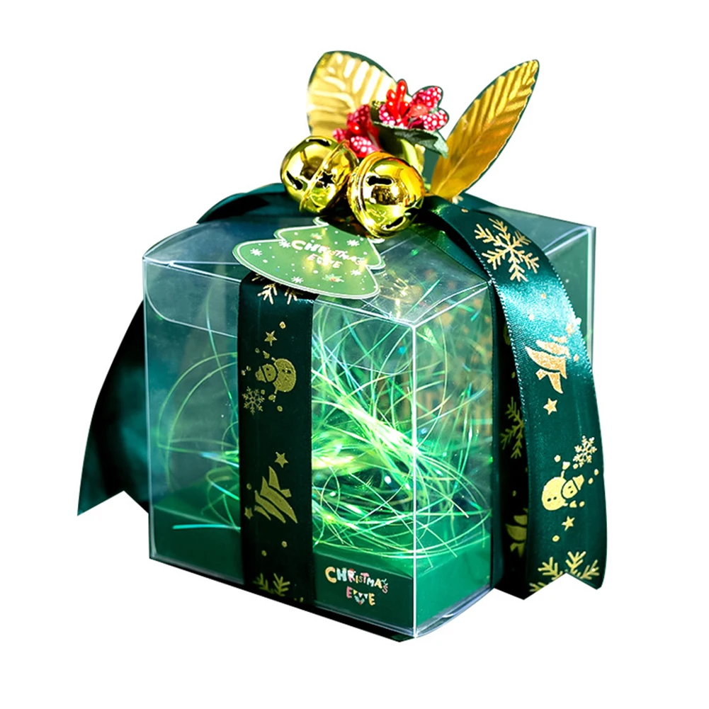 

10/20pcs New Christmas Packaging Box Transparent Plastic PVC Christmas Gift Christmas Fruit Box High-end Christmas Eve Apple Box