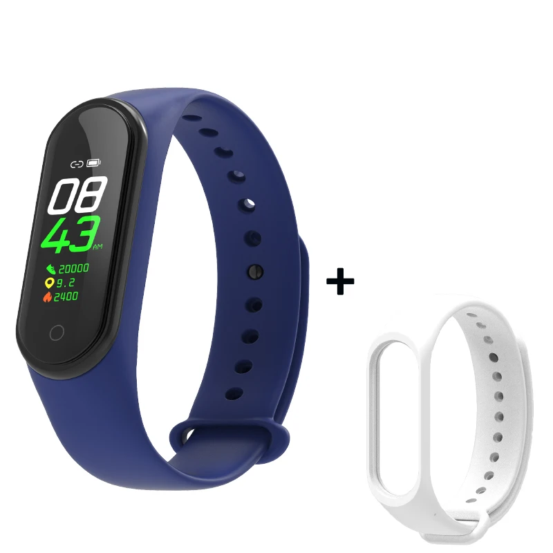 As shown28 Smart Fitness Bracelet M4 Tracker Waterproof Pedometer Blood Pressure Watch Support Multi-Languauge Wristband For Men Women Kids - Цвет: As shown28