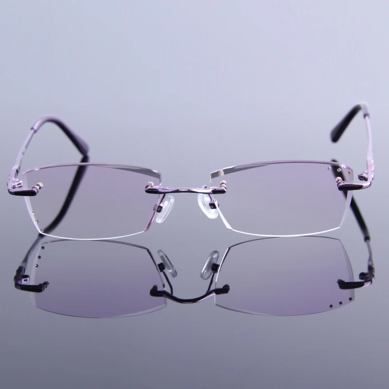 Очки женские без оправы с бриллиантовой отделкой высокой прозрачностью