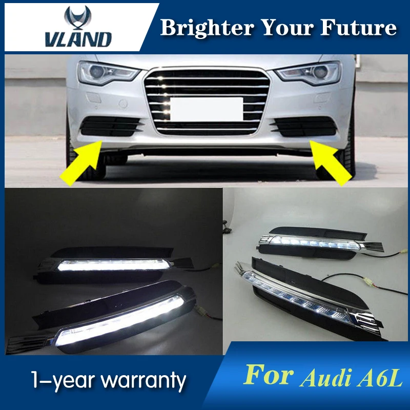 Светодиодный противотуманный фонарь для Audi A6 A6L C7 2012 2013 2014 2015 белый светодиодный