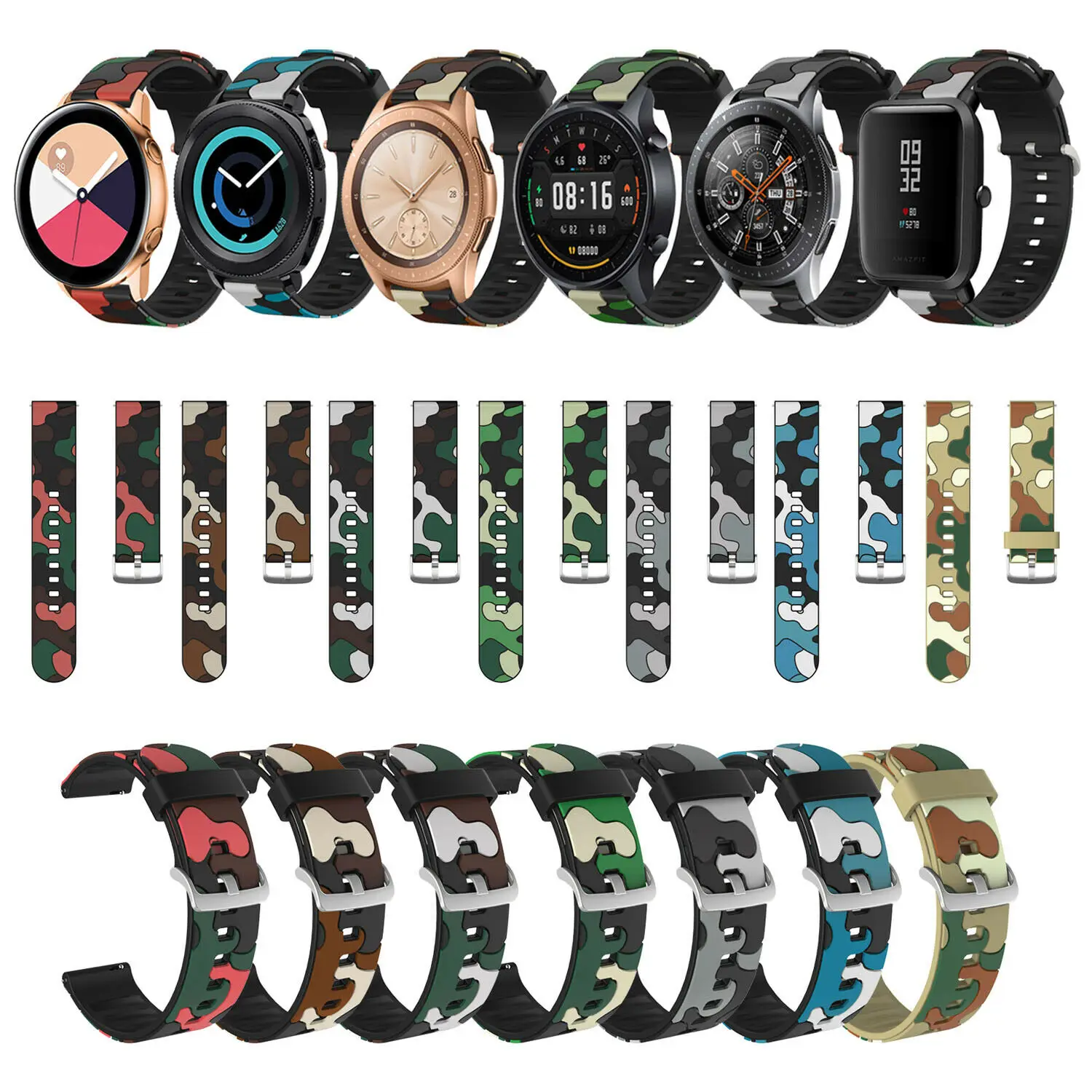 

Strap For Samsung Gear S3 S2 Sport Frontier Classic Galaxy Watch Active 42/46mm Band Huami Amazfit gtr Bip 22mm 20mm Huawei GT 2