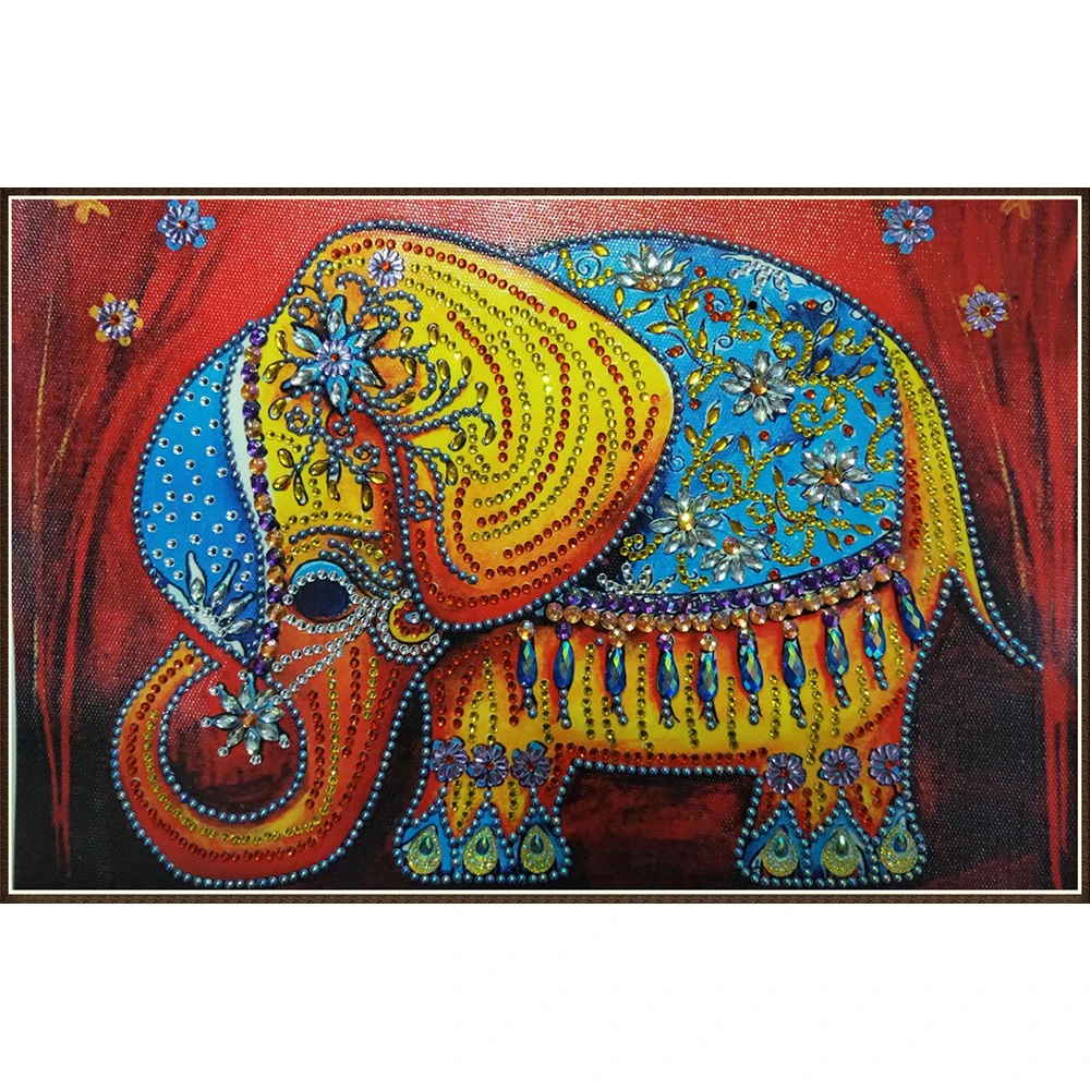 5D алмазная живопись слон вышивка животные сделай сам Стразы особой формы круглые