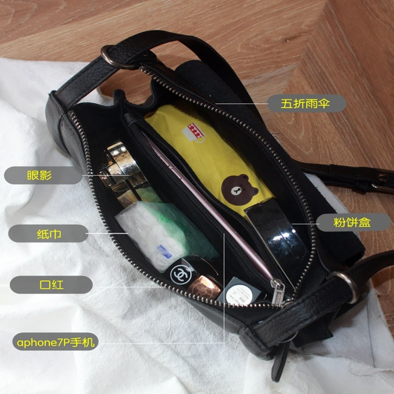 

Women Genuine Leather Handbags Small Crossbody Purse Female Leather Bag Hot Seller Mini Bag 3-Comparment Structure