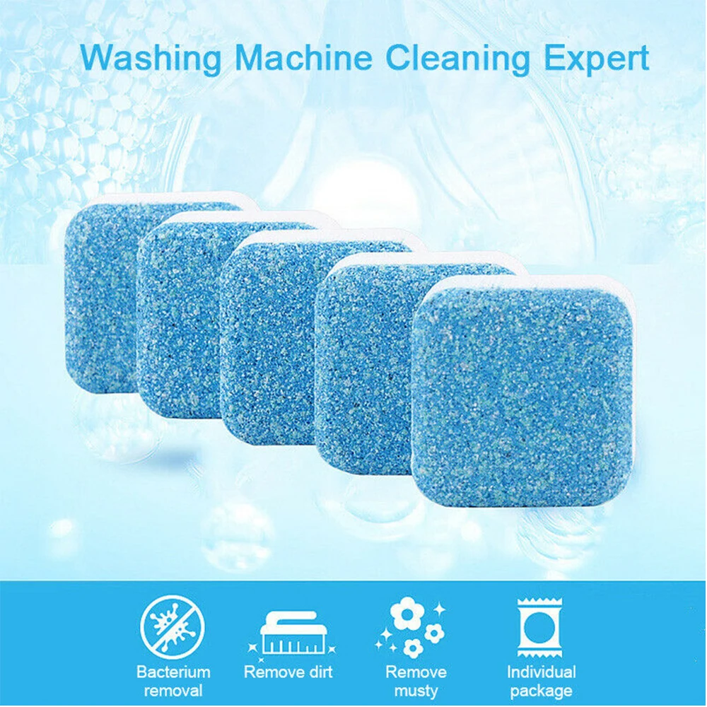 

1PC Washer Cleaning Effervescent Tablets Washing Machine Tank Cleaning Tablets Washer Decontamination Cleaning Detergent Efferve
