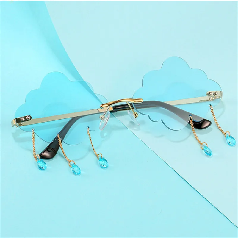 TTLIFE Ретро стиль тучки кисточка стимпанк без оправы солнцезащитные очки для