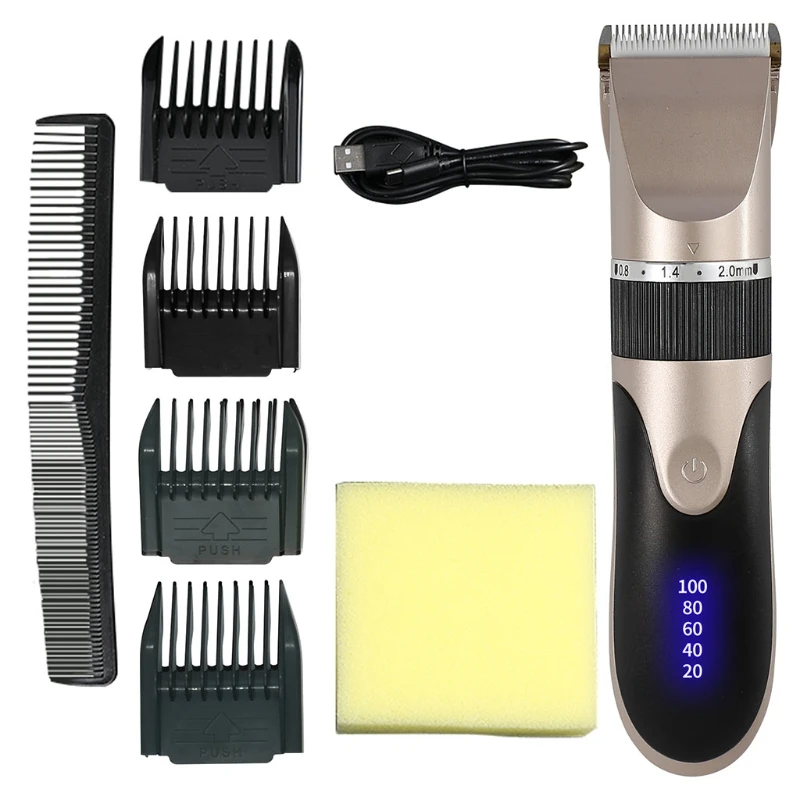 

Hair Clippers Barber Shavers Machine 5-Speed Rechargeable Cordless Haircutting D0AB