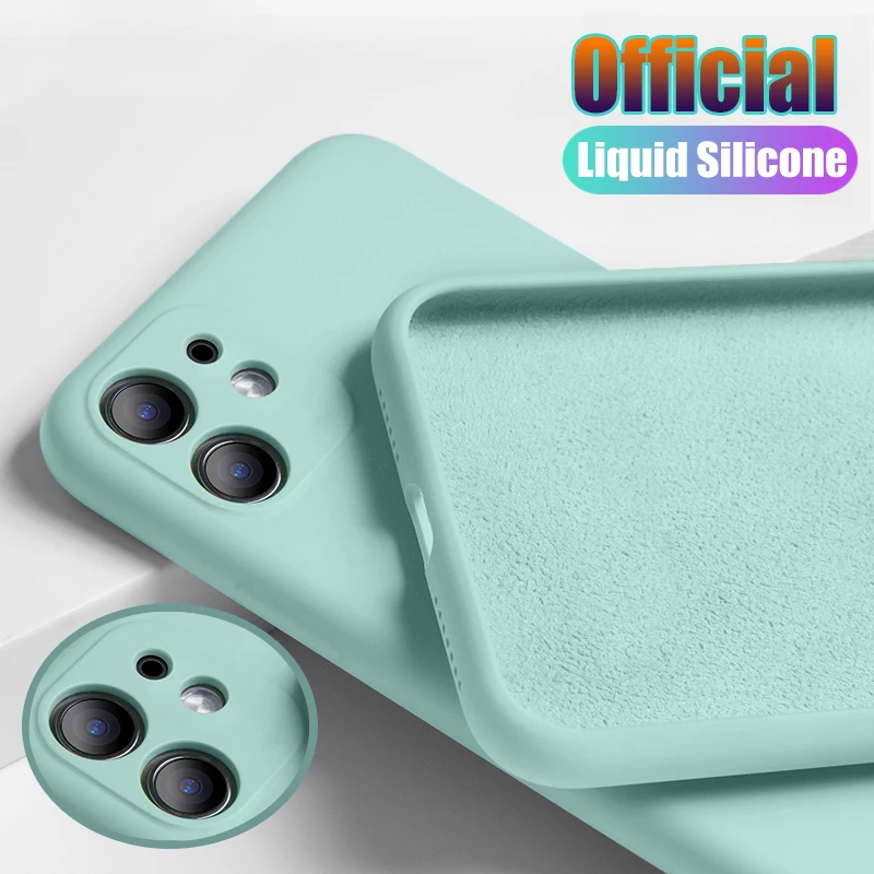 

Original Soft Case For iPhone 11 Pro X XS Max XR Luxury Silicone Protection Cover Capa For iPhone 7 6 6S 8 Plus SE 2 Phone Case