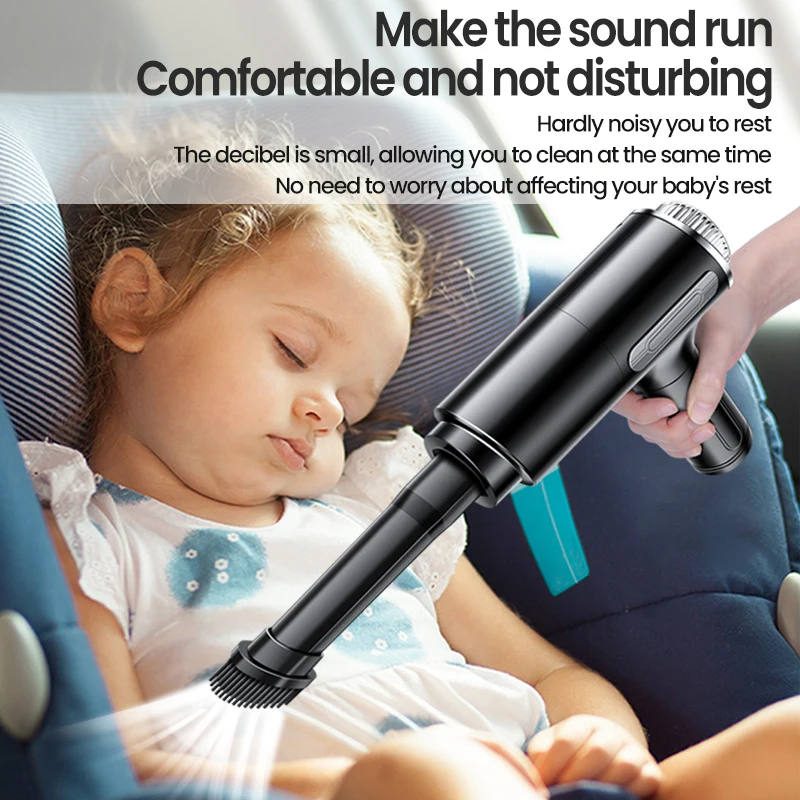 Портативный беспроводной автомобильный пылесос ручной мощный для автомобиля