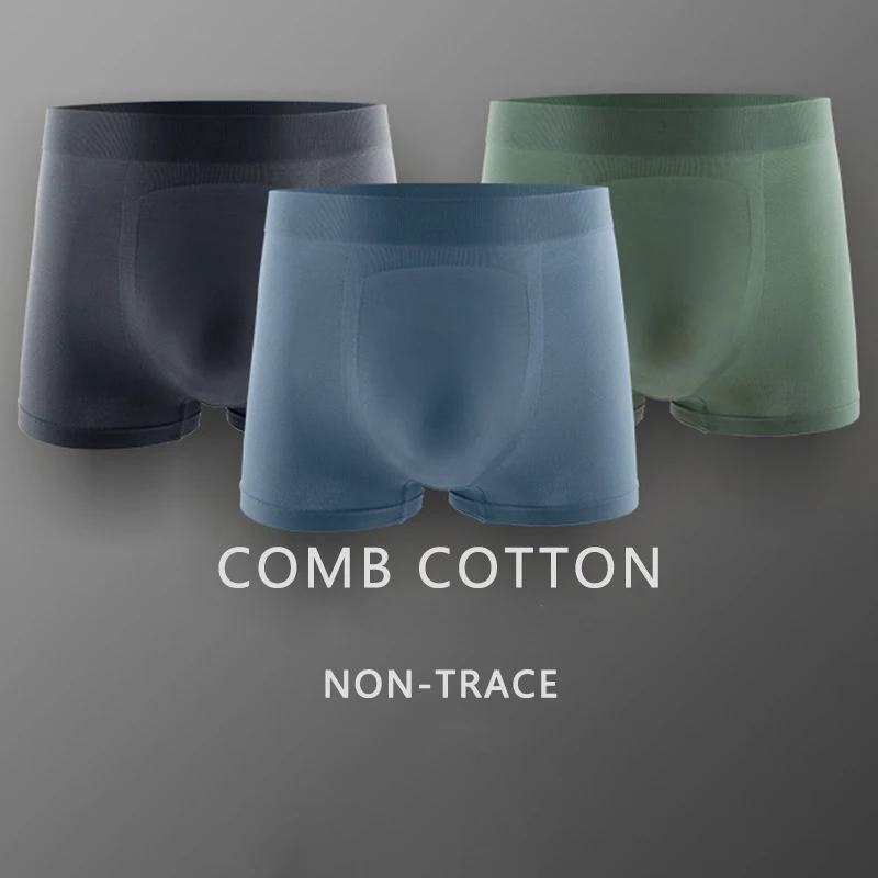 Нижнее бельё для девочек Для мужчин трусы боксеры Мужчин's Ice Silk бесшовные с