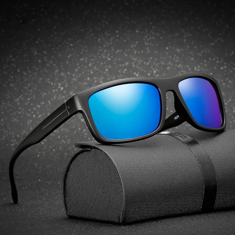 

Brand Retro Polarized Sunglasses Polaroid Square Male Men All Black Oversized Big Sun Glasses for Men Women Sun Glasses