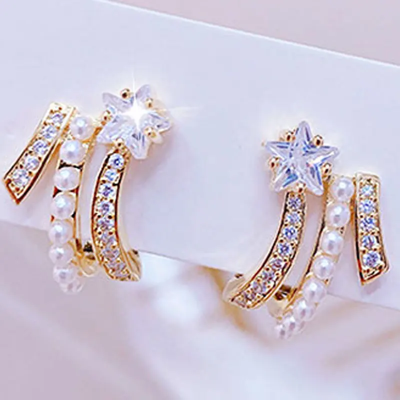 

2021 Fashion Shine Meteor Earrings Exquisite Trendy Lady Luxury Jewelry Glamour Temperament Jewelry Women Earrings Accessories