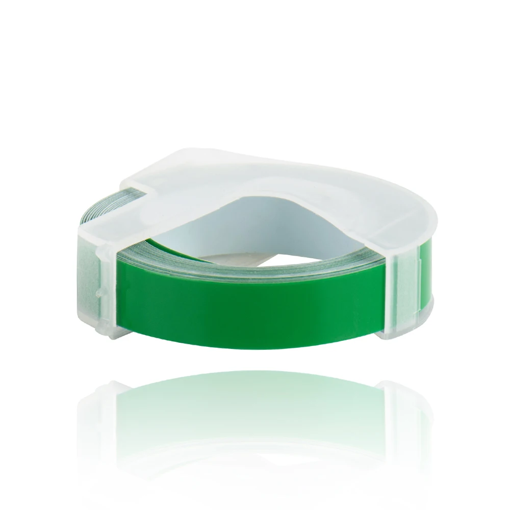 CIDY 3 рулона 9 мм 6 12 Dymo 3D пластиковые зеленые цветные ленты для тиснения
