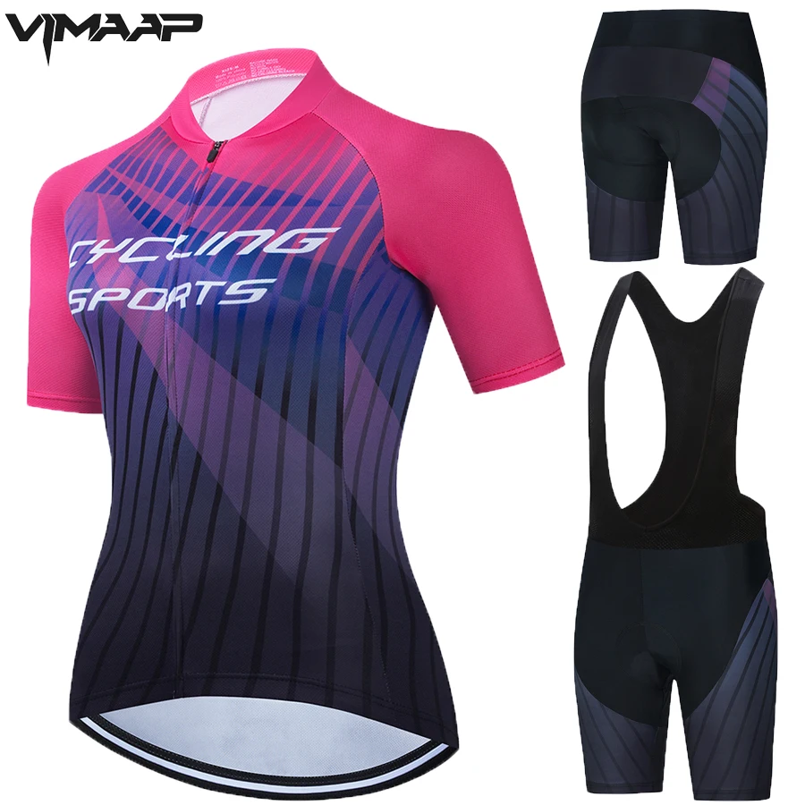 

2021 Pro Team STRAVA Women Cycling Jersey Set Women MTB Cycling Clothing Anti-UV Bicycle Wear Short Sleeve Bike Clothes uniforme