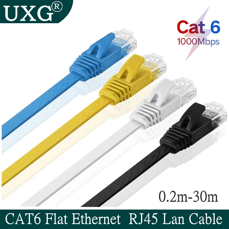Плоский Ethernet-кабель CAT6 сетевой RJ45 Ethernet-патч-корд CAT 6 кабель для компьютера