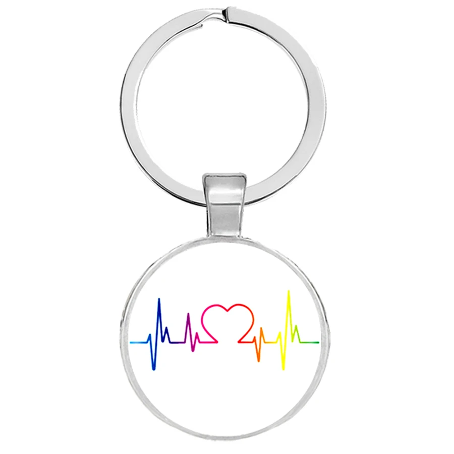 Брелок с изображением ЛГБТ-радуги брелок для ключей геев ЛГБТ Радужный Флаг Би