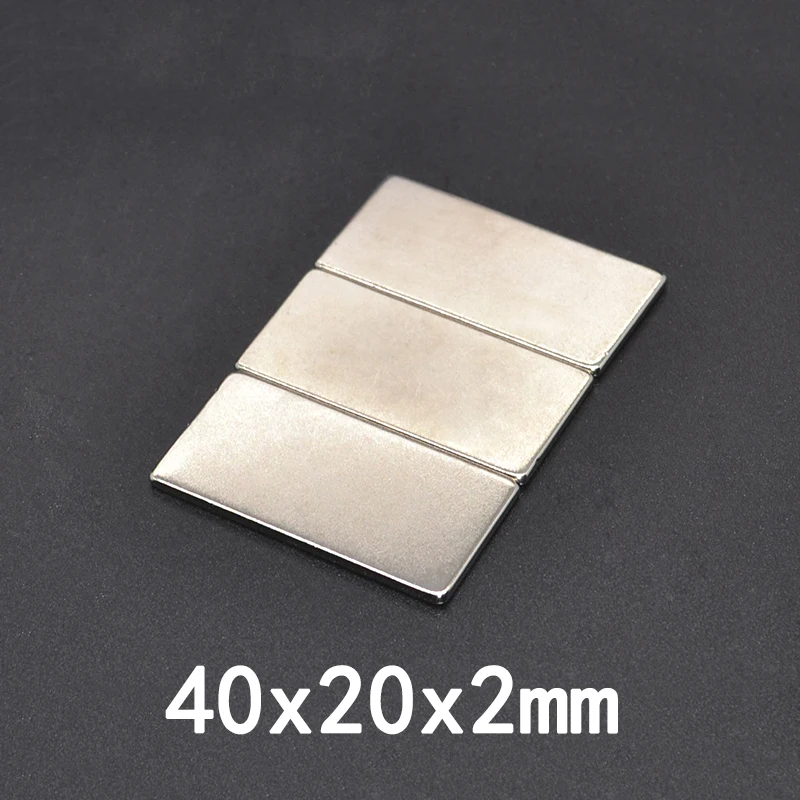 5 ~ 100 шт 40x20x2 мм редкоземельные магниты 40 x 20 прямоугольные магнитные постоянный