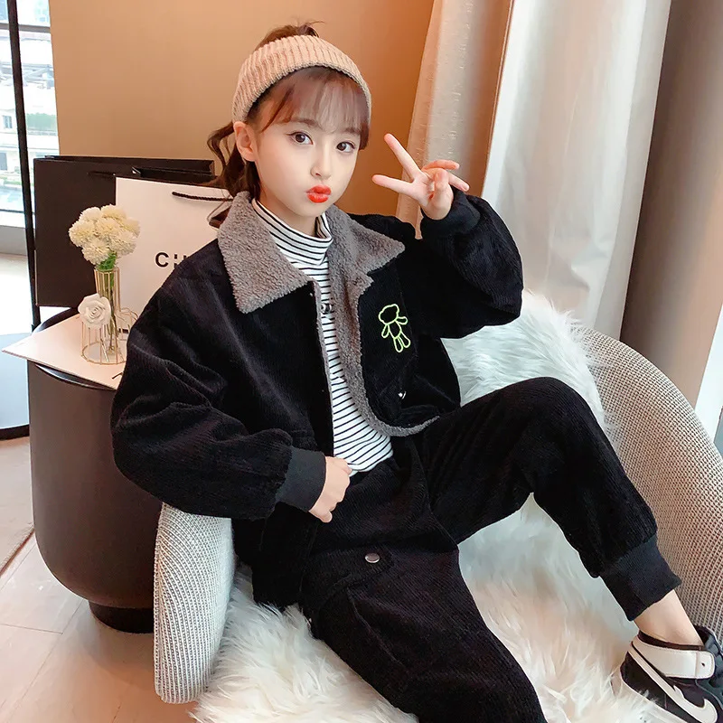 

Teenager Kids/teen Girls Clothing Set 2020 Winter Jackets Pants Suit 8 To 12 Years Warm Girls Tracksuit Kids Clothes Set 6 7 9 Y
