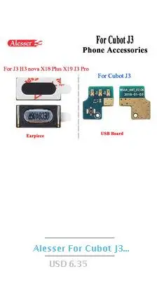Алессер для Cubot X19 USB разъем плата для зарядки сборочная часть для Cubot X19 сканер отпечатков пальцев сенсор гибкий кабель для телефона аксессуары