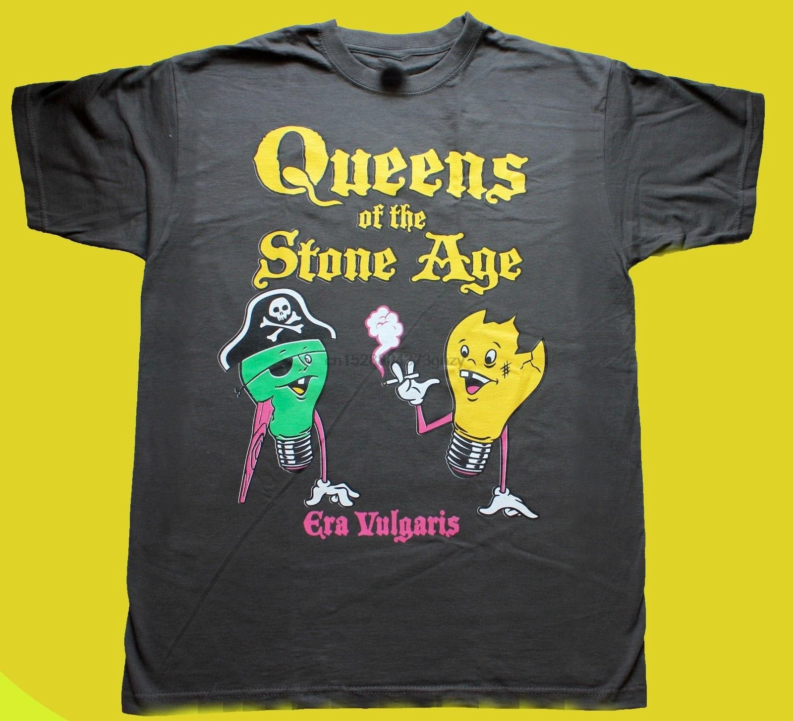 Queens TEE Of The Stone Age ERA VULGARIS STONER SLUDGE ROCK KYUSS Новая Серая футболка для мужчин и женщин