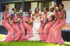 2021 женское платье-русалка без рукавов, черное платье подружки невесты из эластичного атласа в южноафриканском стиле на шнуровке