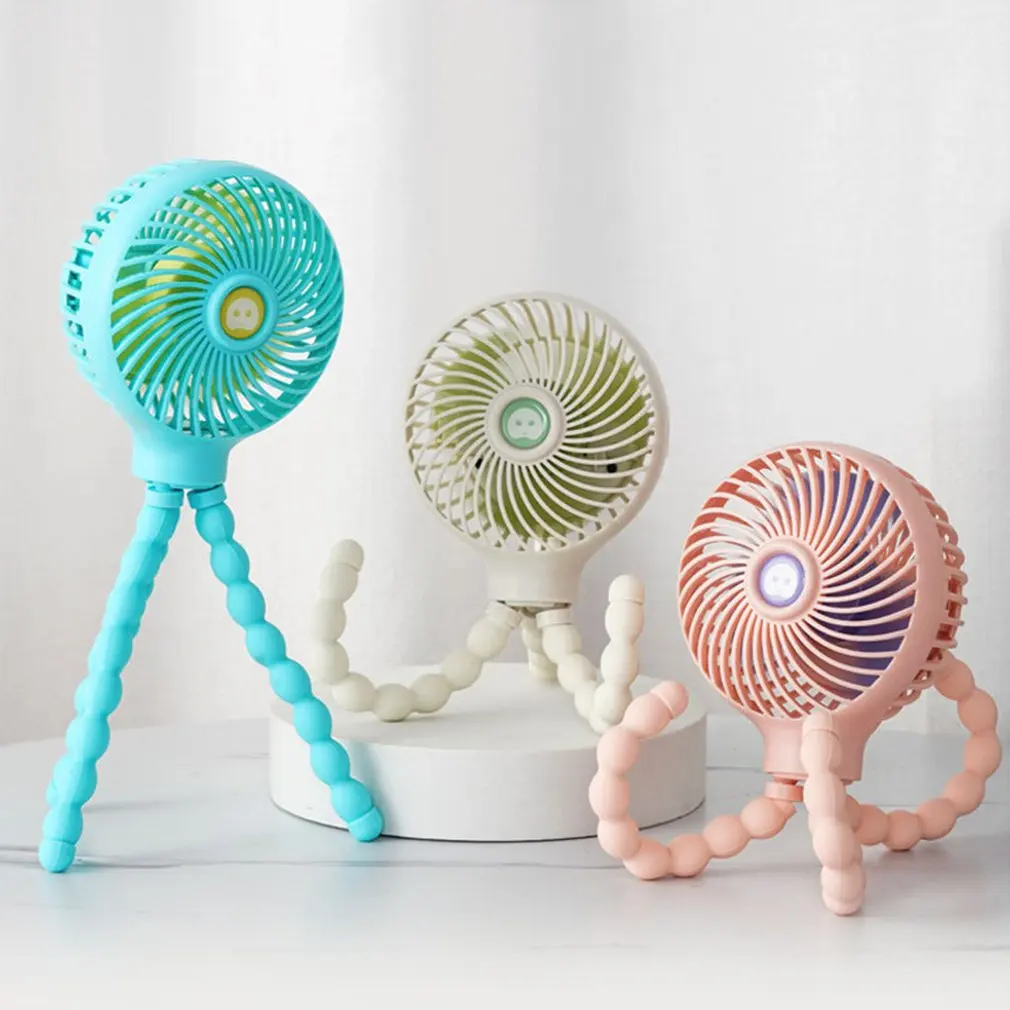 

Handheld Fan 3 Speed Portable Clip on Stroller Fan Battery Operated Personal Desk Fan With Flexible Tripod