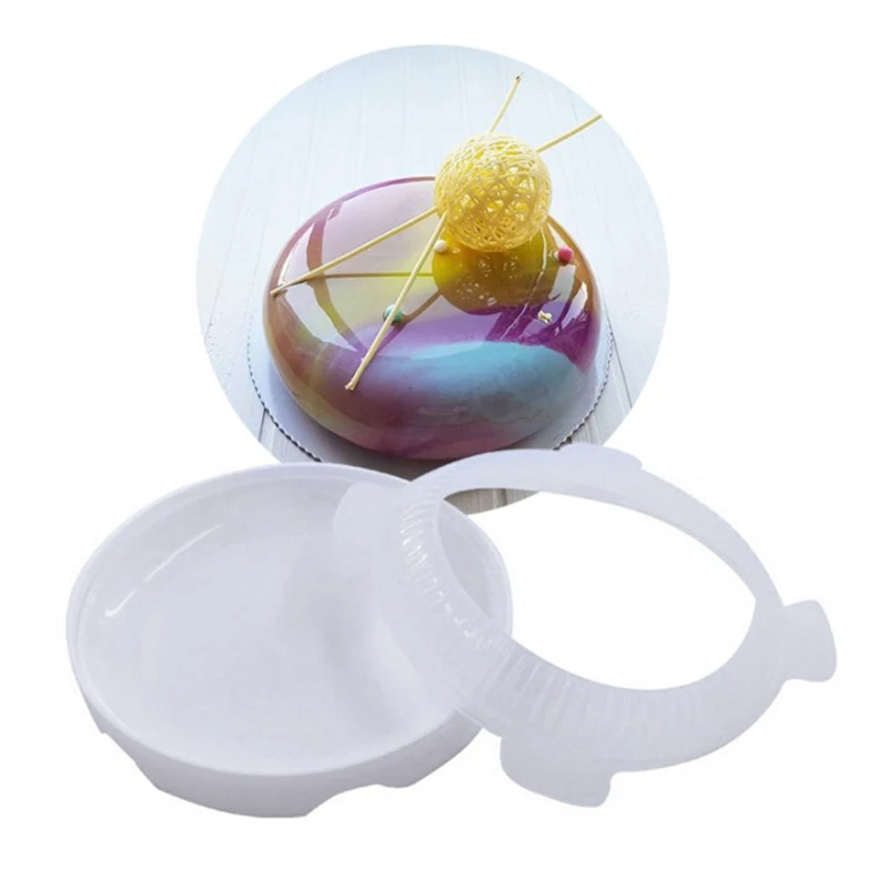 

1set Round Eclipse Silicone Cake Mold For Mousses Ice Cream Chiffon Baking Pan