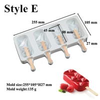 hot selling 4 cavity diamond ice pop mold ice pop makers silicone %d1%84%d0%be%d1%80%d0%bc%d0%b0 %d0%b4%d0%bb%d1%8f %d0%bc%d0%be%d1%80%d0%be%d0%b6%d0%b5%d0%bd%d0%be%d0%b3%d0%be easy home made popsicles mould tray