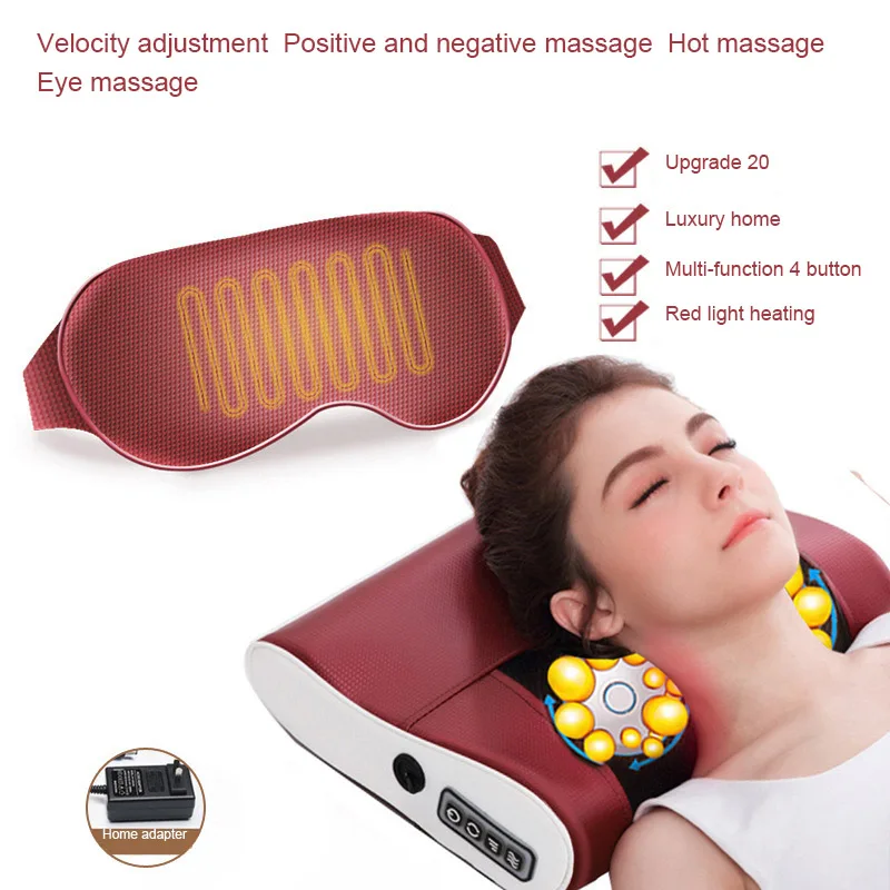 Расслабляющая электрическая массажная подушка вибратор для плеч и спины