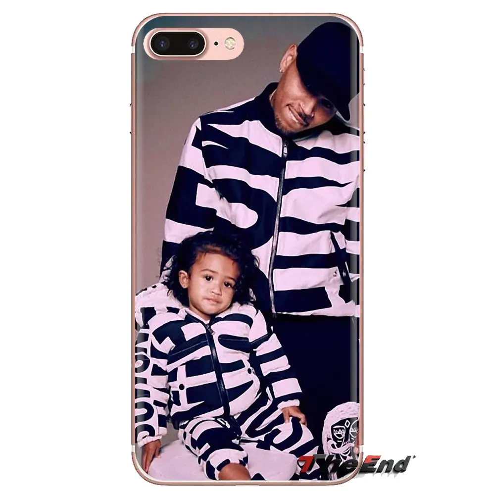 For Xiaomi Mi3 Samsung A10 A30 A40 A50 A60 A70 Galaxy S2 Note 2 Grand Core Prime Soft Skin Case Chris brown his daughter Royalty |