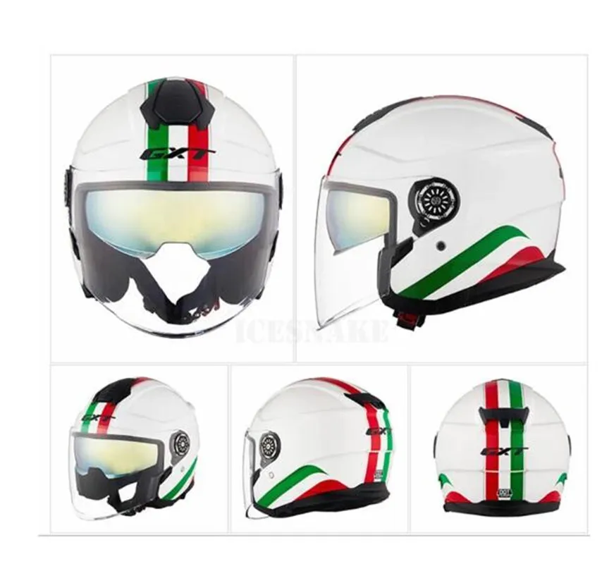 Мотоциклетный шлем GXT с открытым лицом двойной велосипедный для мужчин и женщин