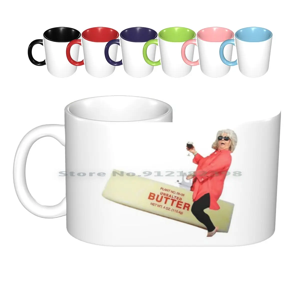 

Масло для верховой езды Paula Deen, керамические кружки, кофейные чашки, Кружка для молока и чая, Paula Deen Dean, товары для верховой езды, масло, смешно...