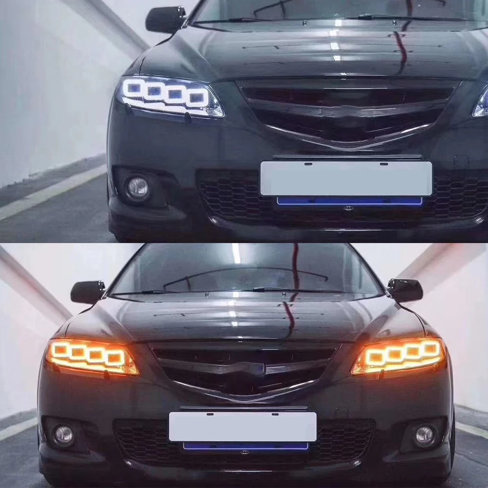 Стайлинга автомобилей фара для Mazda 6 фары 2004-2012 Mazda6 все светодиодный задний фонарь