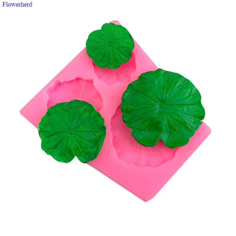 3 в виде листка лотоса лотосов серии Fondant (сахарная) тортов силиконовая форма
