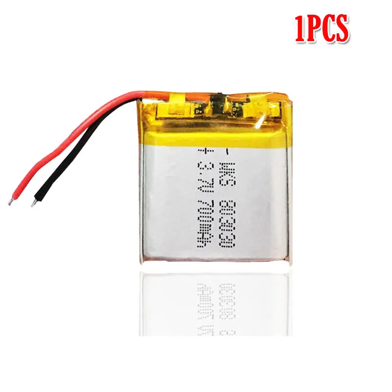 1pcs 3,7 в 700 мАч 803030 литий-полимерная LiPo аккумуляторная батарея для смарт-часов MP3 MP4 MP5 DIY игрушечный светодиодный светильник навигатор литий-ионный элемент - Цвет: 1pcs