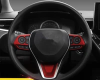 car steering wheel decoration trim stickers car styling for toyota corolla 12th 2019 2020