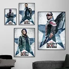 Популярная американская ТВ-серия Marvel, супергерой, Сокол и зимний солдат, Картина на холсте, художественный плакат, домашний декор, детская комната