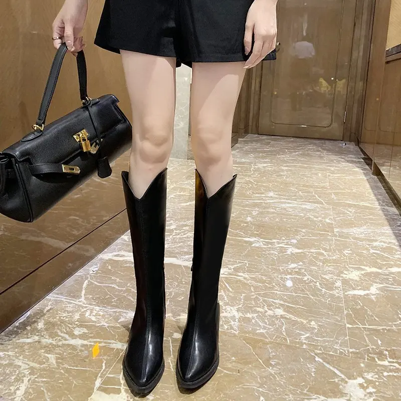 Осень 2020 Новинка Непромокаемые женские сапоги до середины икры Зимняя обувь из