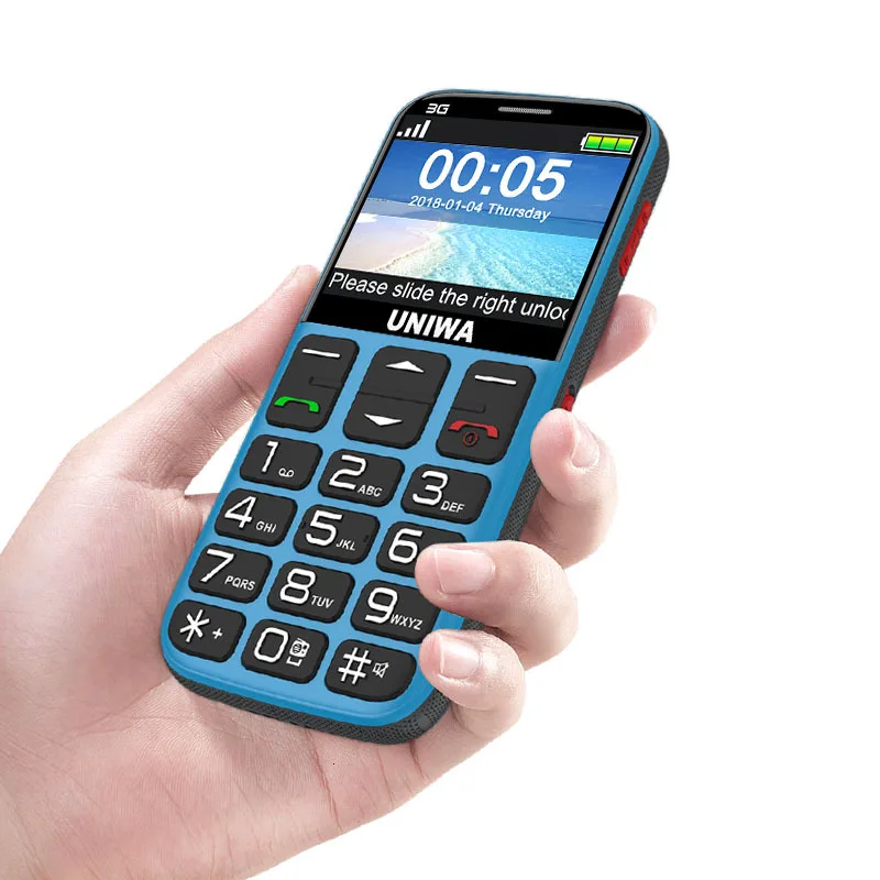3g WCDMA мобильный телефон с русской клавиатурой 2,31 дюймов gsm 1400 мАч кнопочный SOS FM дешевый разблокированный односимочный мобильный телефон для пожилых людей