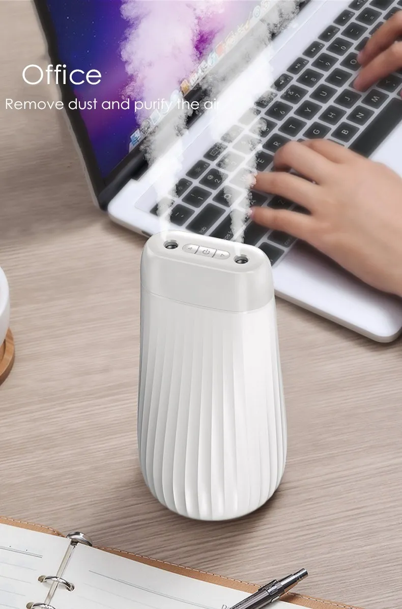 Новый тип оболочки USB зарядка Ультразвуковой Двойной туман сопло 1000 мл большой