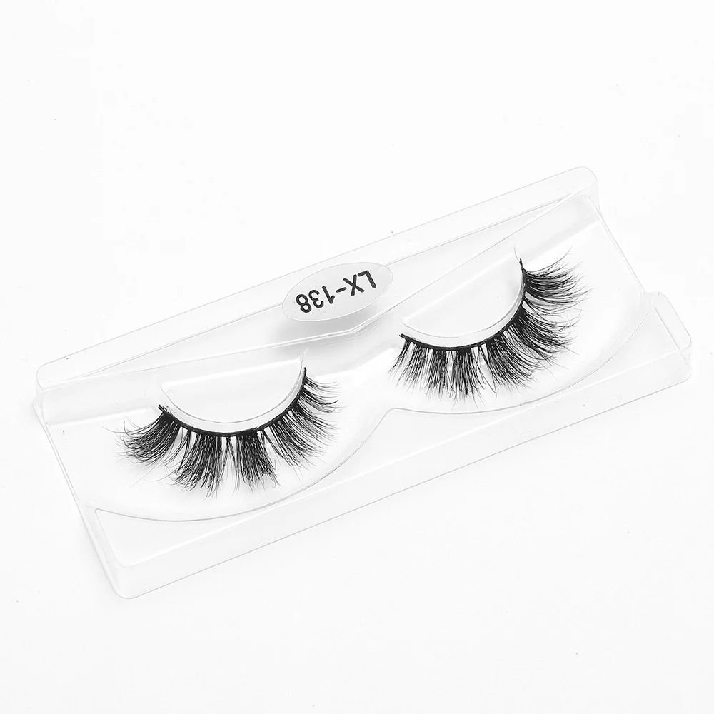 

LASHWOODS Mink Eyelashes 3D Mink Lashes Fluffy Dramatic Volume Cross Thick Strip Lashes Eyelash Full False Eyelashes Faux Cils