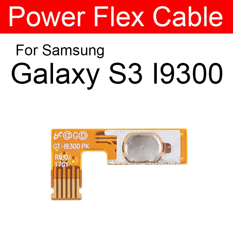 Гибкий кабель On Off Power для Samsung Galaxy S3 S III GT-I9300 I9300 кнопка включения кнопки управления шлейфом