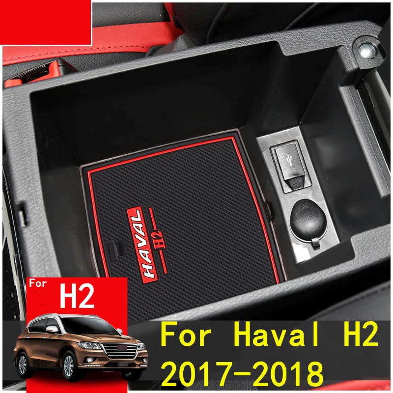

For Haval H2 2017-2018 3D Rubber Mat Anti Slip Mat Door Slot Pad Cup Cushion Groove Mat Car Accessories
