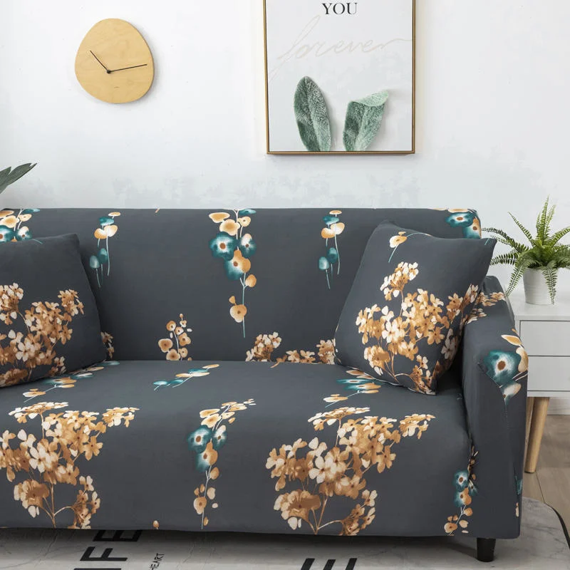 

Floral Sofa Furniture Covers For Living Room Sectional Corner Sofa Elastic Couch Cover Shape Sofa Slipcover Cushions Home Decor