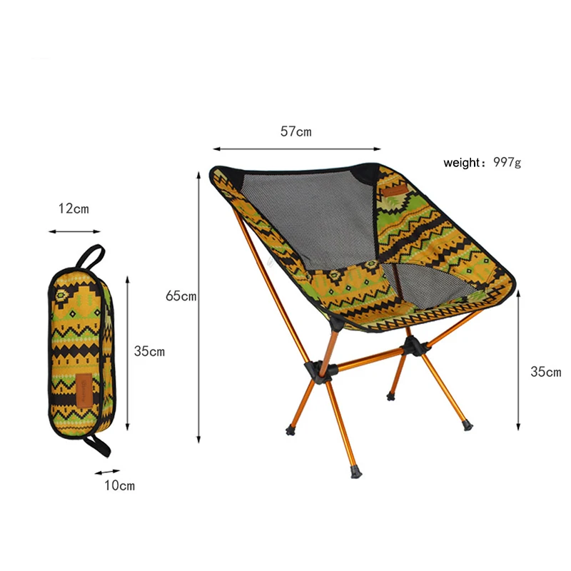 Уличный складной стул Moon Chair рыболовное кресло режиссера из алюминиевого сплава